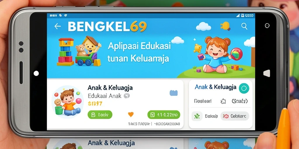 Tampilan antarmuka BENGKEL69 yang menarik dan edukatif.