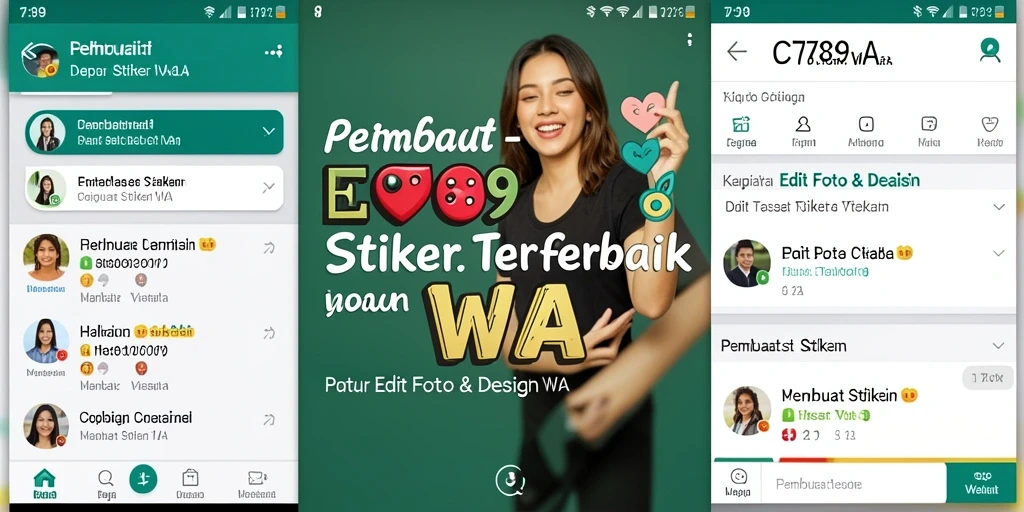 Tampilan antarmuka C789 yang menarik untuk Pembuat Stiker WA.
