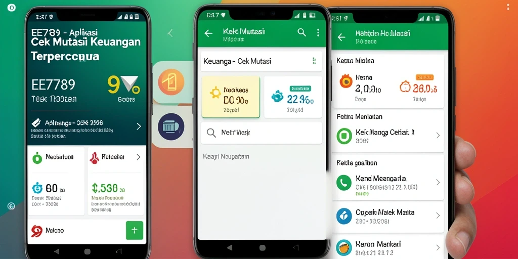 Tampilan utama aplikasi EE789 menampilkan grafik mutasi transaksi.