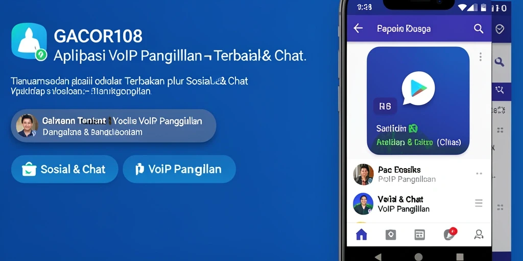 Antarmuka aplikasi GACOR108 dengan fitur VoIP Panggilan yang intuitif.