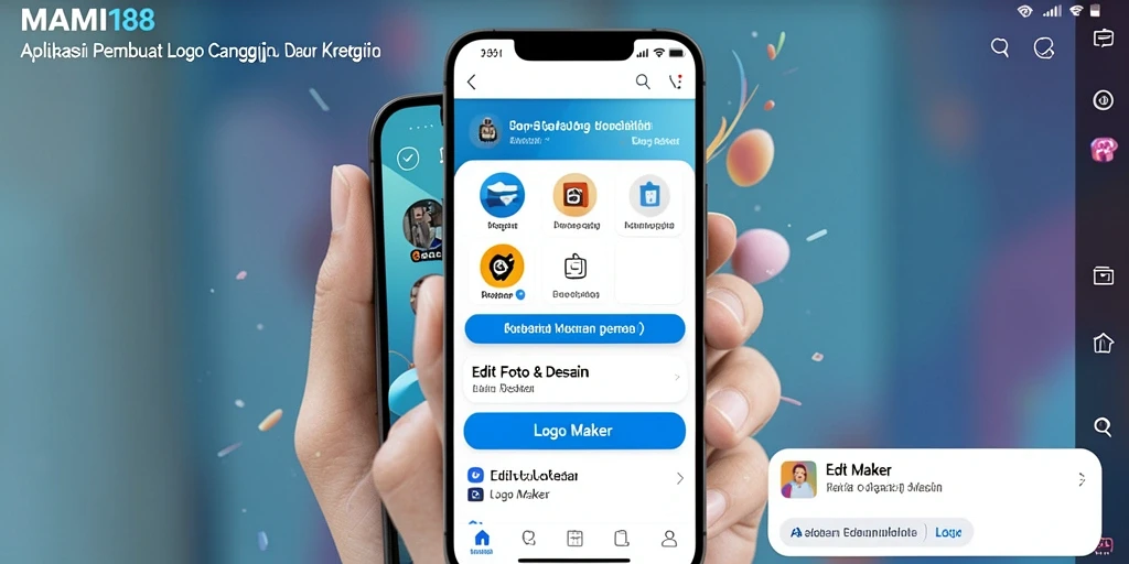 Tampilan antarmuka MAMI188 dengan fitur Logo Maker yang intuitif.