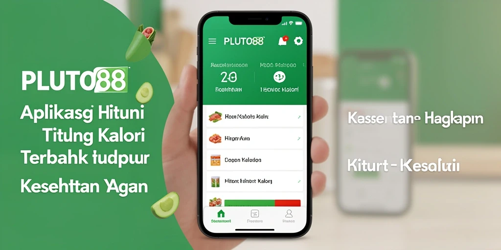 Tampilan antarmuka PLUTO88 dengan fitur Hitung Kalori yang intuitif.
