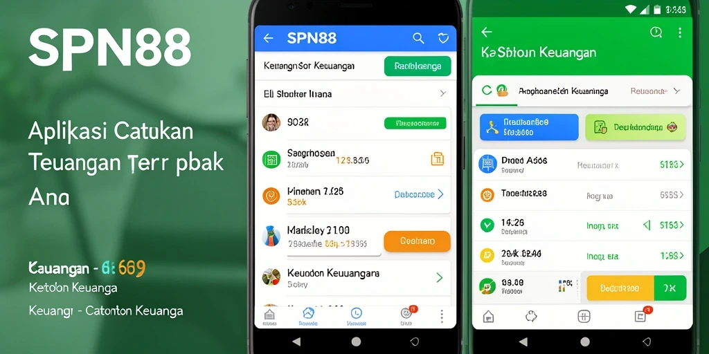 Tampilan antarmuka utama SPN88 untuk Catatan Keuangan yang terorganisir.