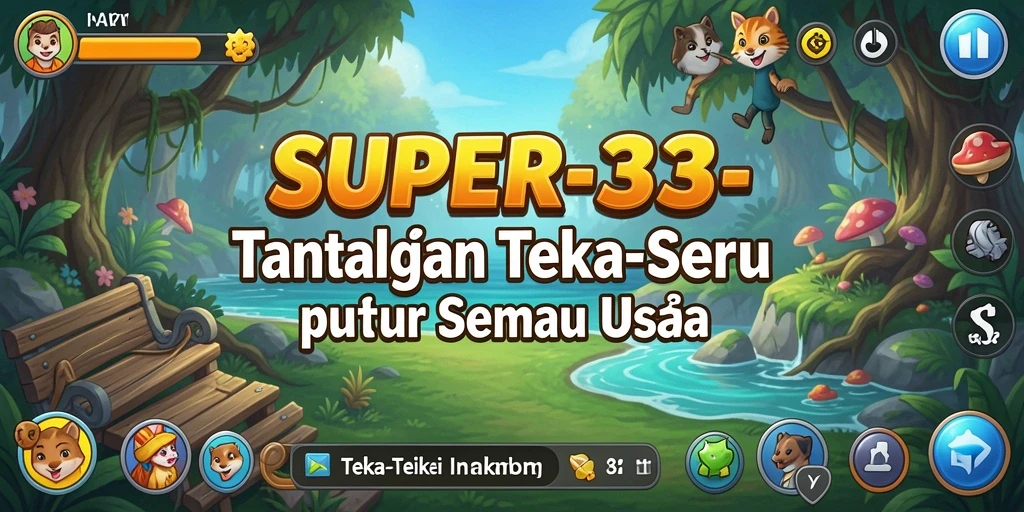 Tampilan antarmuka utama game SUPER33 dengan berbagai teka-teki.