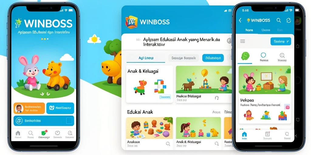 Antarmuka WINBOSS yang menyenangkan dan interaktif untuk edukasi anak.